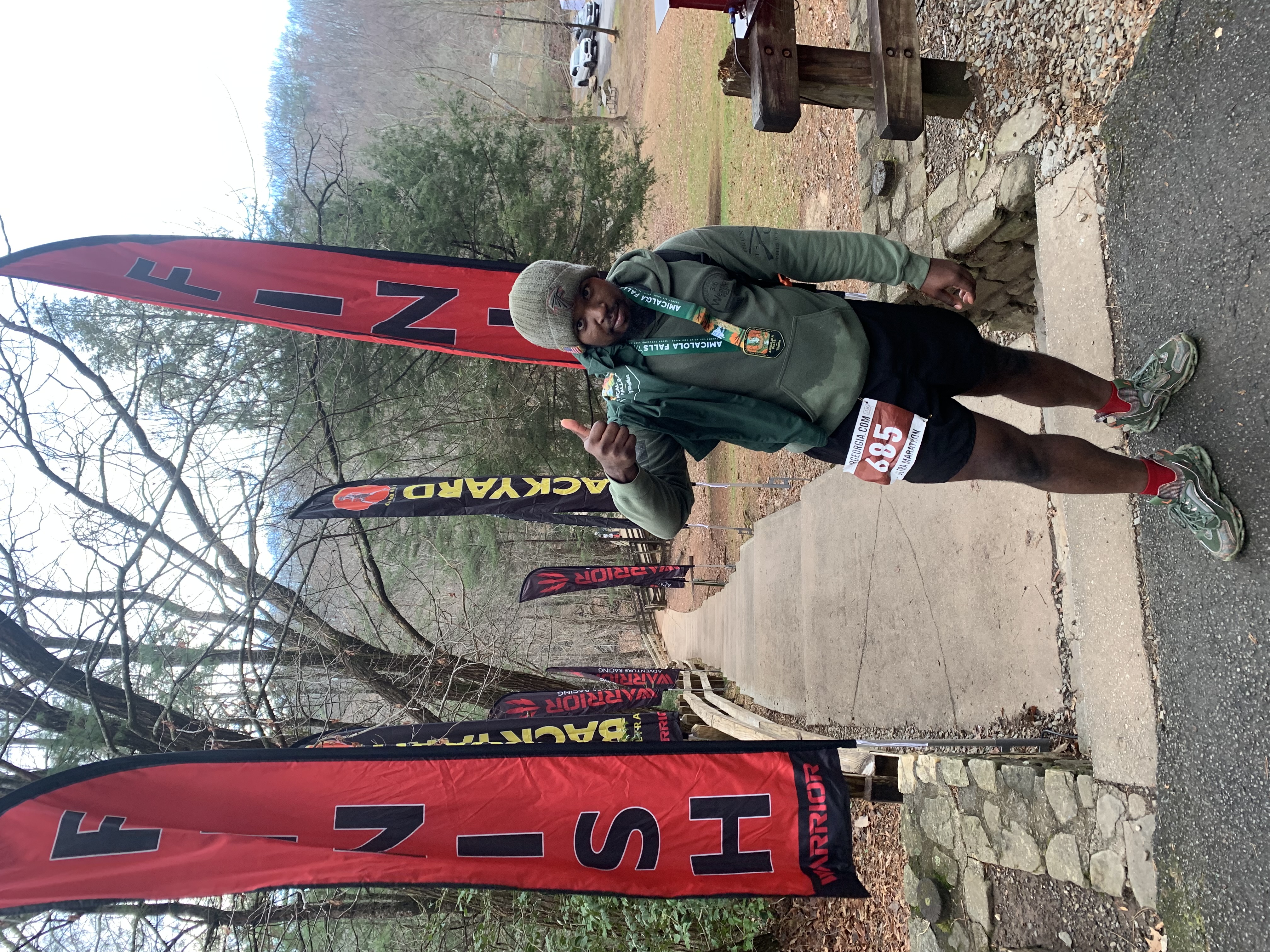 Darin at a race finish area